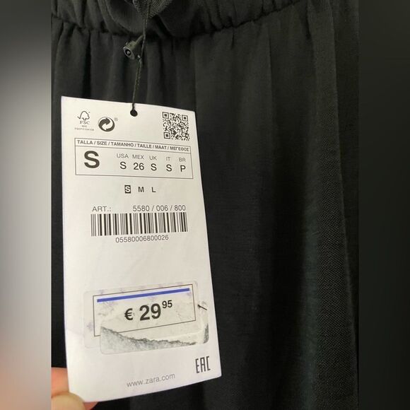 Zara NWT Off The Shoulder Mesh Maxi Dress Size Small Flutter Sleeves - Picture 5 of 7